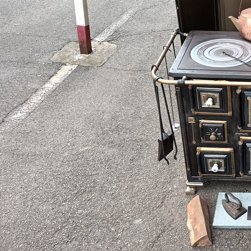 Stufa cucina d 'epoca funzionante