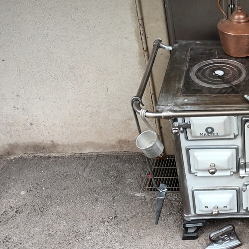 Stufa cucina d 'epoca funzionant